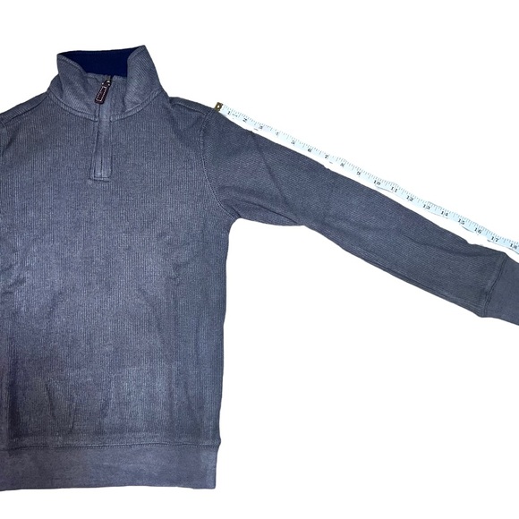 BOYS ULTRA SOFT RIBBED QUARTER ZIP SWEATER | TailorByrd - Picture 3 of 9